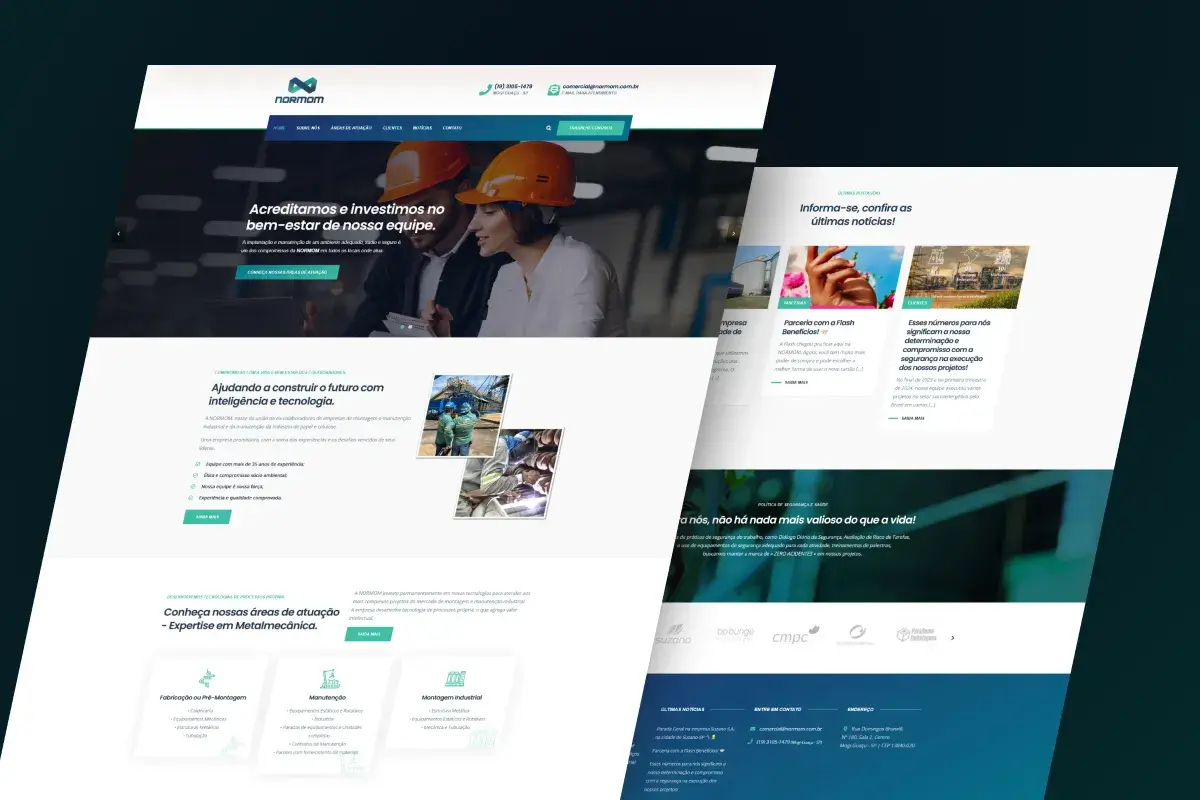 Site Institucional Normon Montagem e Manutenção