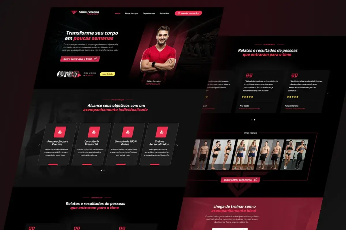 Landing Page Modelo de Personal Trainer